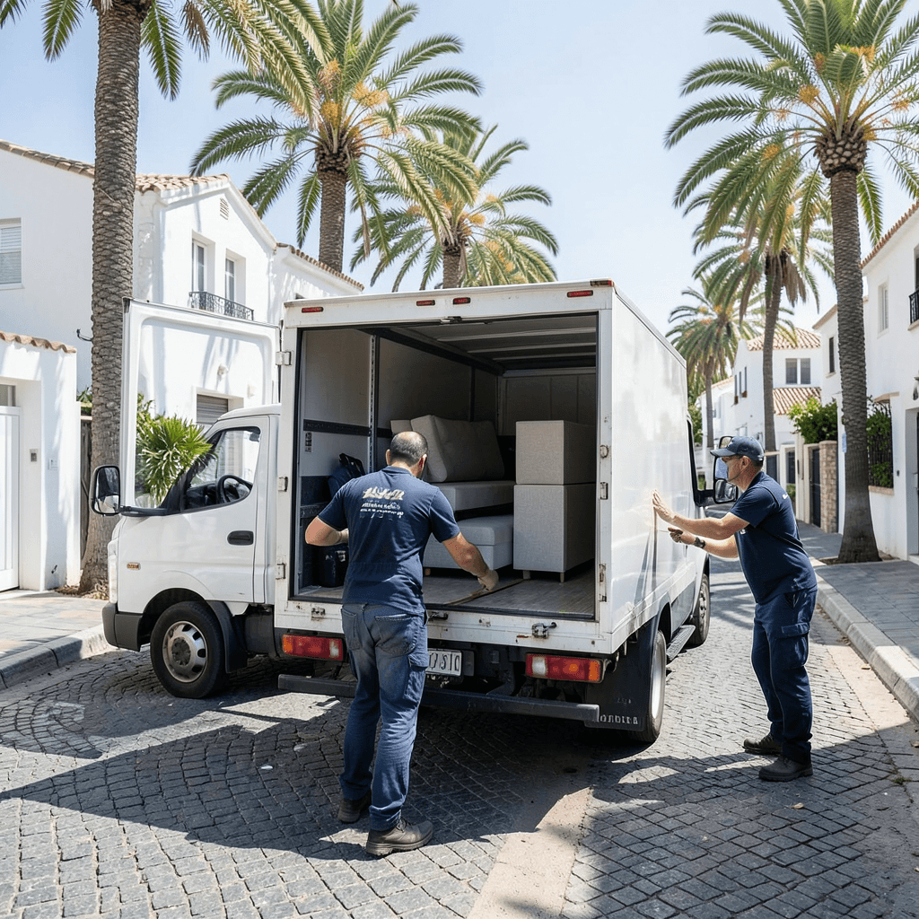 Equipo profesional realizando mudanzas para alquiler vacacional en la Costa Blanca